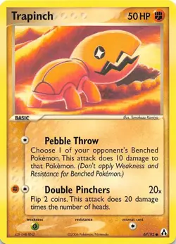 TRAPINCH 67/92 - COMMON - NON-HOLO - EX Legend Maker - Pokemon Card - NM/M - Image 1