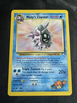 Pokemon TCG Misty's Cloyster Gym Heroes 29/132 Rare WOTC LP - Image 1