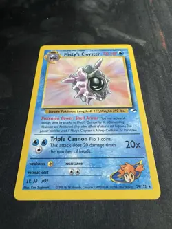 Pokemon TCG Misty's Cloyster Gym Heroes 29/132 Rare WOTC LP - Image 2