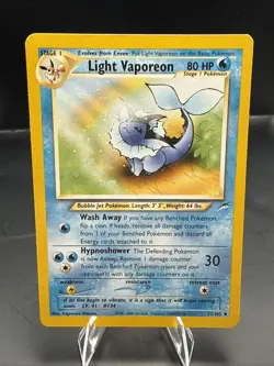 Pokemon Light Vaporeon 52/105 Neo Destiny Regular - Image 1