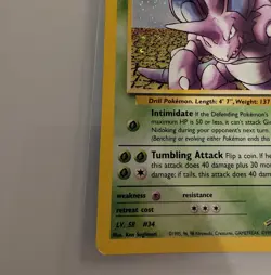 Pokemon Giovanni's Nidoking Gym Challenge Holo Rare 7/132 120 HP Sugimori WOTC - Image 3