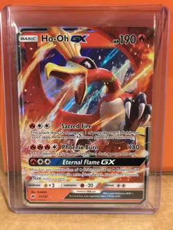 Pokemon TCG Ho-Oh GX 21/147 SM - Burning Shadows Ultra Rare NM - Image 1