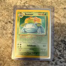 Pokemon TCG Venusaur Base Set 15/102 Holo Rare 100 HP Solarbeam Stage 2 English - Image 1