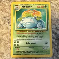 Pokemon TCG Venusaur Base Set 15/102 Holo Rare 100 HP Solarbeam Stage 2 English - Image 3