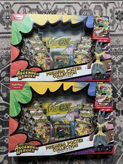 2X Pokemon Mega Evolution Ascended Heroes Premium Poster Collection Lucario - Image 1