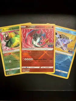 Radiant Charizard, Blastoise, and Venusaur From Pokemon Go TCG Set! All NearMint - Image 1