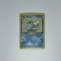 Pokemon TCG Vaporeon Jungle 12/64 Holo Unlimited Holo Rare LP/MP - Image 1