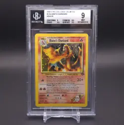 BGS MINT 9! Pokemon | Blaine's Charizard 2/132 - VINTAGE ERROR! - Gym Challenge - Image 1