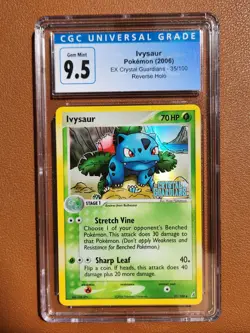 Ivysaur 35/100 EX Crystal Guardians Reverse Holo Pokemon CGC 9.5 Gem Mint - Image 1