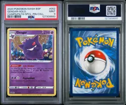 Pokemon Gengar Champion's Path Special Pin Collection Holo Promo SWSH052 PSA 9 - Image 3