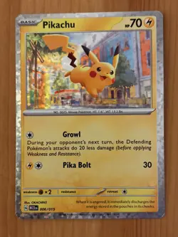 Pikachu 006/015 Holo LP - McDonald's Match Battle Collection 2023 - Pokemon TCG - Image 1