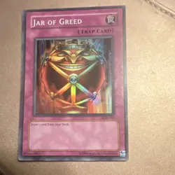 Konami Yu-Gi-Oh! Jar of Greed LON-047 Labyrinth of Nightmare Trap-Normal Holo - Image 1