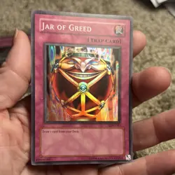 Konami Yu-Gi-Oh! Jar of Greed LON-047 Labyrinth of Nightmare Trap-Normal Holo - Image 3