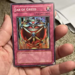 Konami Yu-Gi-Oh! Jar of Greed LON-047 Labyrinth of Nightmare Trap-Normal Holo - Image 4