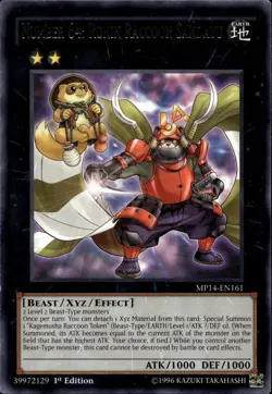 Number 64: Ronin Raccoon Sandayu 1st Rare MP14-EN161 Yu-Gi-Oh! - Image 1