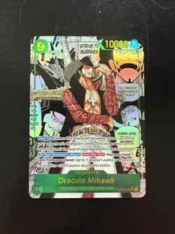 GRADE WORTHY - One Piece OP14-119 Dracule Mihawk Manga - Azure Sea’s Seven Eng - Image 1