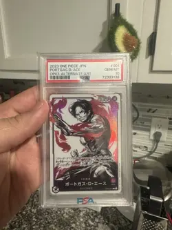 2023 One Piece Japanese OP03 Pillars of Strength Portgas D. Ace Alt Art PSA 10 - Image 1