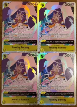 One Piece OP13-108 Jewelry Bonney Carrying His Will Super Rare Foil 4x Playset - Image 1
