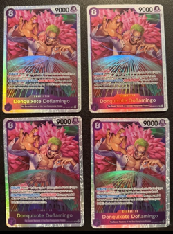 4x Donquixote Doflamingo OP10-071 - One Piece TCG English - SR Foil Playset NM - Image 1