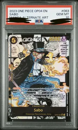 One Piece Sabo Manga OP04-083 PSA 10 Gem Mint - Image 1
