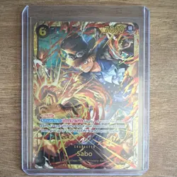 One Piece Sabo OP13-120 Carrying On His Will Secret Rare Foil 7000 6 Blocker - Image 1