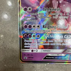 Pokemon Mewtwo GX SM196 Full Art Holo Promo Card SM Promos - Image 5