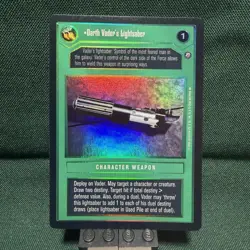 Darth Vader's Lightsaber FOIL DS2 Star Wars CCG Customizable Card Game SWCCG - Image 1