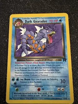 Pokemon Dark Gyarados TCG Team Rocket Card 25/82 Regular Rare (LP/MP Condition) - Image 1