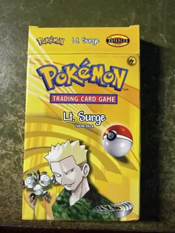 Lt. Surge's Theme Deck Pokemon Card Wotc Box opened, cards sealed - Image 1