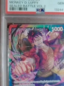 PSA 10 Monkey D. Luffy #P Sealed Battle Vol. 2 One Piece Card Regular 2024 - Image 3