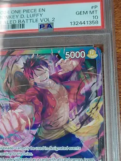 PSA 10 Monkey D. Luffy #P Sealed Battle Vol. 2 One Piece Card Regular 2024 - Image 4