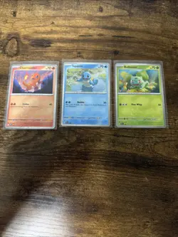 Bulbasaur Charmander Squirtle Pokemon Cards Cosmos Promo Set 046 047 048 NM 151 - Image 1