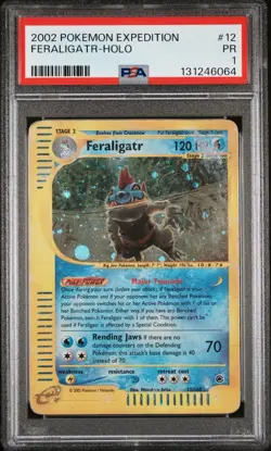 PSA 1 Feraligatr 12/165 2002 Expedition Holo Rare Pokemon Card - Image 1