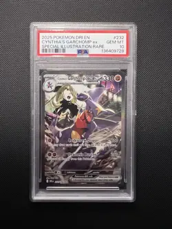 PSA 10 Cynthia’s Garchomp ex 232/182 Destined Rivals 2025 Pokemon Card TCG - Image 1