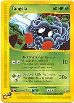 Pokemon Aquapolis 112/147 Tangela Card - Image 1