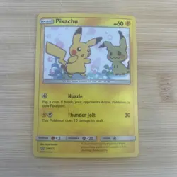 Pikachu SM162 Black Star Promo Holo Pokemon Card NM Mimikyu Artwork GRADABLE - Image 4