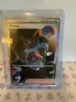 Pokemon TCG Penny Paldean Fates Trainer Holo Card 239/091 - Image 1