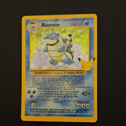 Pokemon Blastoise Holo Rare Base Set 2 2/102 Stage 2 Card 100 HP Celebrations - Image 1