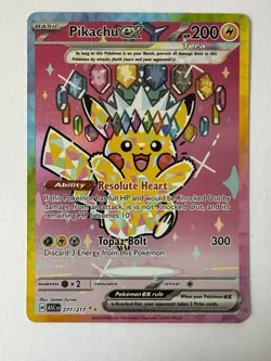 Pikachu Ex 277/217 Special Illustration Rare Ascended Heroes Pokemon TCG Card - Image 1