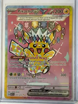 Pikachu Ex 277/217 Special Illustration Rare Ascended Heroes Pokemon TCG Card - Image 3