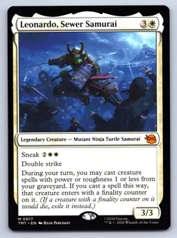 MTG Leonardo Sewer Samurai Normal M Teenage Mutant Ninja Turtles TMT 17 NM Magic - Image 1
