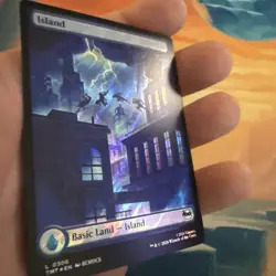 Surge Foil TMNT Full Art Island Land Magic the Gathering Mtg 306 NM A - Image 1