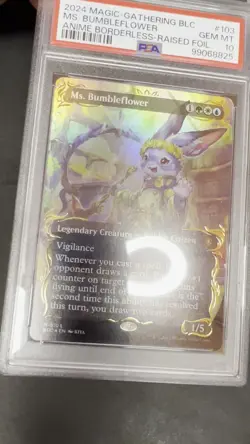 [PSA 10] Ms. Bumbleflower (Borderless) (Raised Foil) Commander: Bloomburrow Foil - Image 2