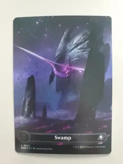 MTG Swamp Edge of Eternities Foil Borderless Land - Image 1