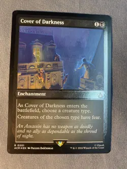 1x - Cover of Darkness - ETCHED FOIL - Assassin's Creed - NM MTG - Image 1