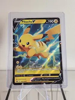 Pokemon TCG Pikachu V SWSH063 Black Star Promo Ultra Rare Near Mint - Image 1