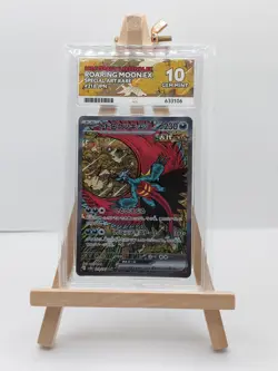 Roaring Moon EX 218/187 Terastal Festival Special Art Rare ACE 10 Pokemon TCG - Image 1