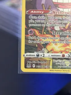 Pokemon Gengar TG06/TG30 Lost Origin Trainer Gallery Ultra Rare Holo 120 HP - Image 4