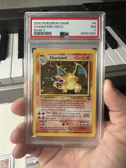 Pokemon Charizard Base Set 2 Holo Rare PSA 7 - Image 3