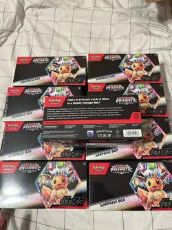Pokemon TCG Scarlet & Violet 8.5 Prismatic Evolutions Surprise Box In Hand - Image 1